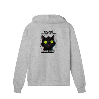 Nome do produto Moletom Prime - NAZARÉ TENTANDO ENTENDER - GATO PRETO CONFUSO