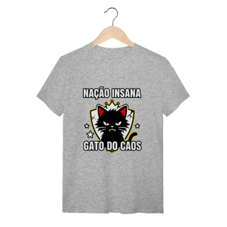 Nome do produto Camiseta Nação Insana Gato do Caos Meme Streetwear