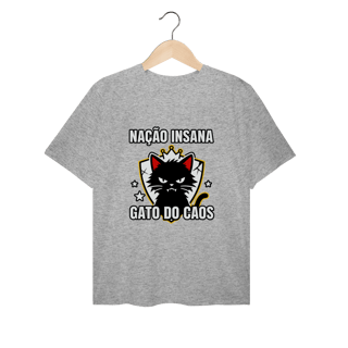 Nome do produto Camiseta Nação Insana Gato do Caos Meme Streetwear