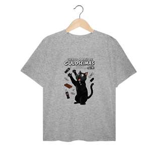 Nome do produto Camiseta Criado Base Guloseimas Gato Viciado Fome Nostalgia