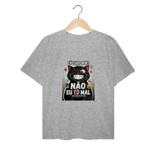 Nome do produto Camiseta Tá Tudo Bem Não Gato Ansioso Gen Z Mental Health