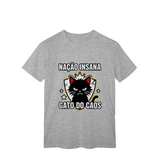 Nome do produto Camiseta Nação Insana Gato do Caos Meme Streetwear