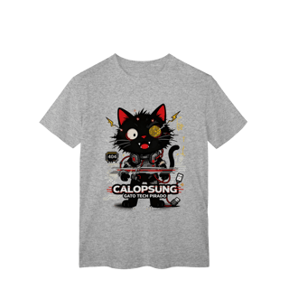 Nome do produto Camiseta Calopsung Gato Tech Pirado - Meme Tecnologia