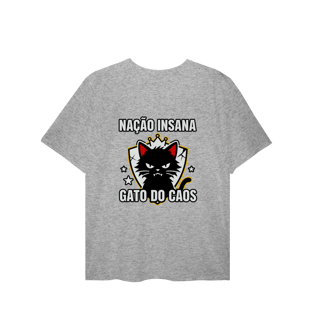 Nome do produto Camiseta Nação Insana Gato do Caos Meme Streetwear