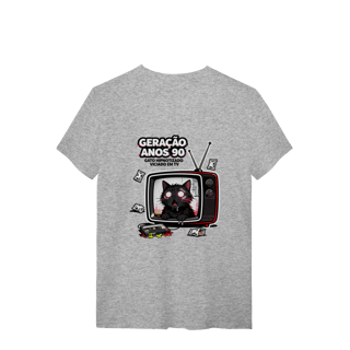 Nome do produto Camiseta Geração Anos 90 Gato Hipnotizado TV Nostalgia Retrô