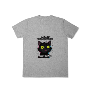 Nome do produto Camiseta Infantil NAZARÉ TENTANDO ENTENDER - CAMISETA GATO MALUCO