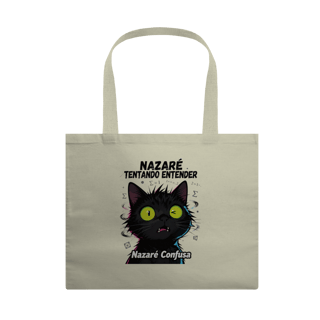 Nome do produto Ecobag - NAZARÉ TENTANDO ENTENDER - GATO PRETO CONFUSO