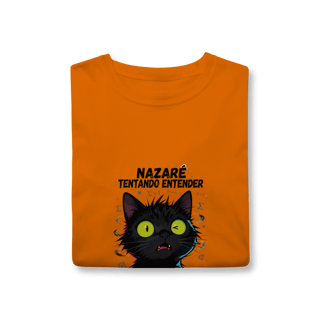 Nome do produto Camiseta Infantil NAZARÉ TENTANDO ENTENDER - CAMISETA GATO MALUCO