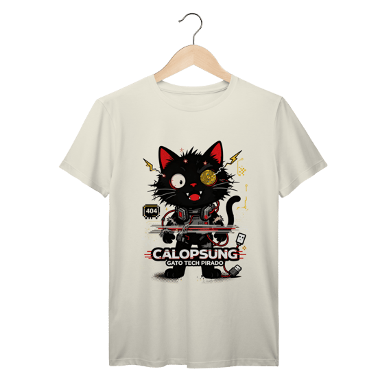 Camiseta Calopsung Gato Tech Pirado - Meme Tecnologia