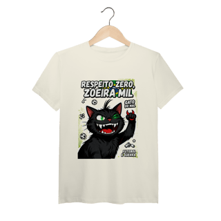 Nome do produto Camiseta Respeito Zero Zoeira Mil Gato do Mal Futebol