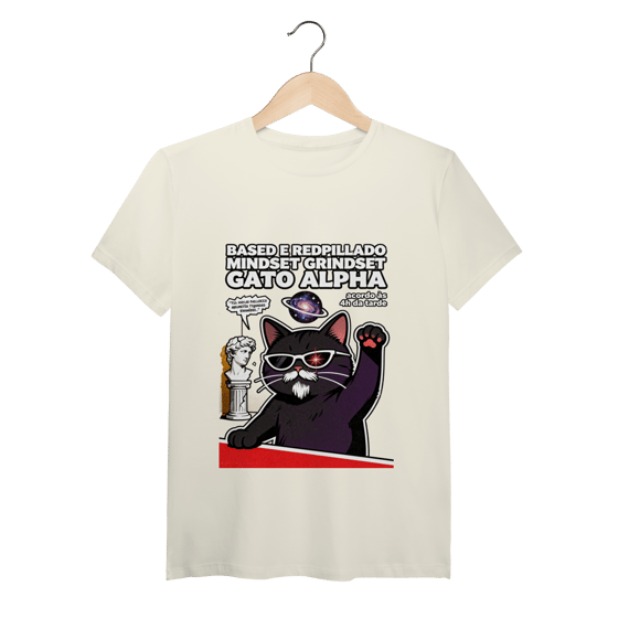 Camiseta Based Redpillado Gato Alpha Sigma Mindset Ironic