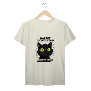 Nome do produto T-Shirt - - Quando a matemática (ou a vida) não faz sentido nenhum! - Gato preto com cara de confuso total - Inspirada no meme brasileiro icônico - Perfeita pra quem tem zero neurônios funcionando - Várias cores disponíveis!  É você na vida? Então es