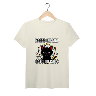 Nome do produto Camiseta Nação Insana Gato do Caos Meme Streetwear