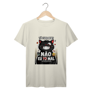 Nome do produto Camiseta Tá Tudo Bem Não Gato Ansioso Gen Z Mental Health