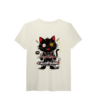 Nome do produto Camiseta Calopsung Gato Tech Pirado - Meme Tecnologia
