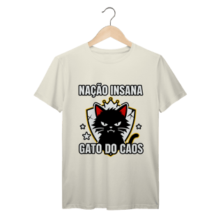 Nome do produto Camiseta Nação Insana Gato do Caos Meme Streetwear