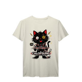 Nome do produto Camiseta Calopsung Gato Tech Pirado - Meme Tecnologia