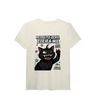Nome do produto Camiseta Respeito Zero Zoeira Mil Gato do Mal Futebol