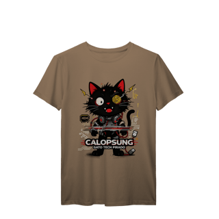 Nome do produto Camiseta Calopsung Gato Tech Pirado - Meme Tecnologia