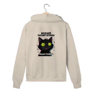 Nome do produto Moletom Prime - NAZARÉ TENTANDO ENTENDER - GATO PRETO CONFUSO