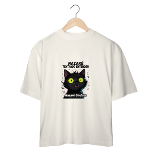 Nome do produto Camisa - NAZARÉ TENTANDO ENTENDER - GATO PRETO CONFUSO