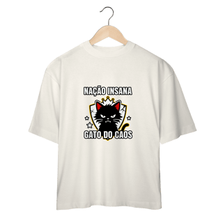 Nome do produto Camiseta Nação Insana Gato do Caos Meme Streetwear