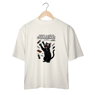 Nome do produto Camiseta Criado Base Guloseimas Gato Viciado Fome Nostalgia
