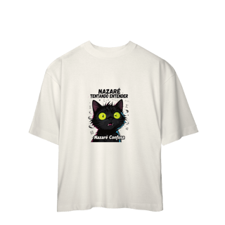 Nome do produto Camisa - NAZARÉ TENTANDO ENTENDER - GATO PRETO CONFUSO