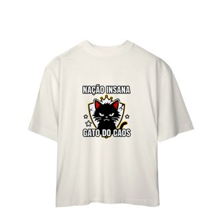 Nome do produto Camiseta Nação Insana Gato do Caos Meme Streetwear