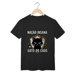 Nome do produto Camiseta Nação Insana Gato do Caos Meme Streetwear