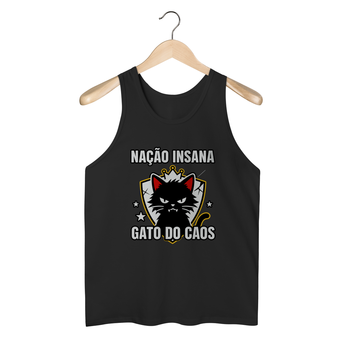 Nome do produto: Camiseta Nação Insana Gato do Caos Meme Streetwear