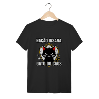 Nome do produto Camiseta Nação Insana Gato do Caos Meme Streetwear