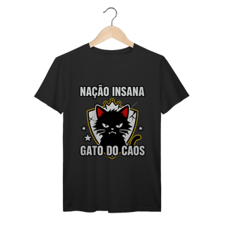Camiseta Nação Insana Gato do Caos Meme Streetwear
