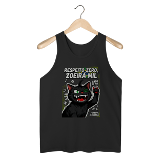 Camiseta Respeito Zero Zoeira Mil Gato do Mal Futebol