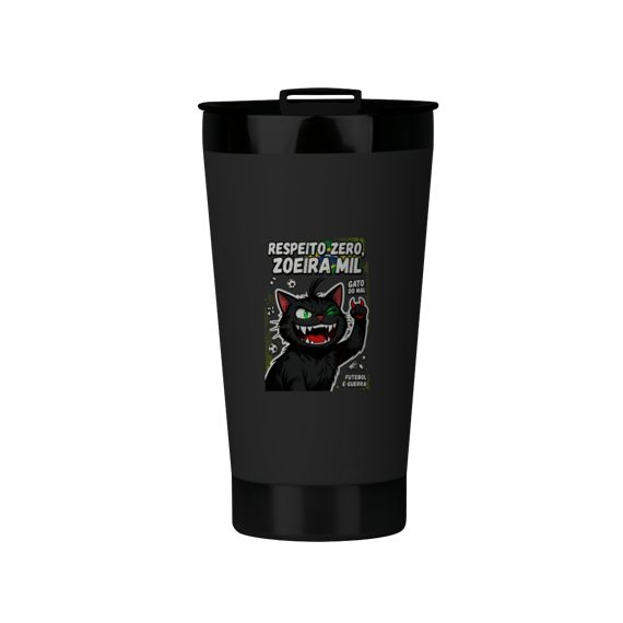 Caneca Respeito Zero Zoeira Mil Gato Futebol Humor Negro