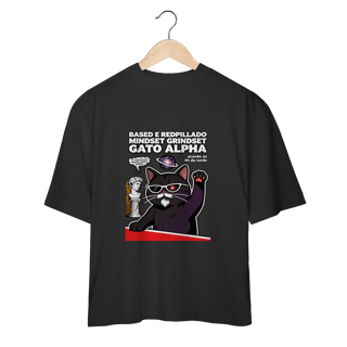 Nome do produto Camiseta Based Redpillado Gato Alpha Sigma Mindset Ironic