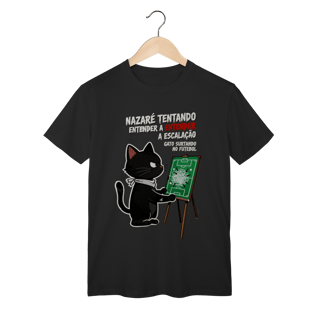 Nome do produto Camiseta Nazaré Tentando Entender Escalação Gato Surtando Futebol 