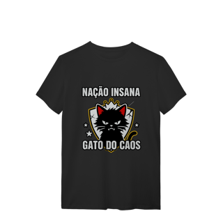 Nome do produto Camiseta Nação Insana Gato do Caos Meme Streetwear