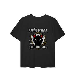 Nome do produto Camiseta Nação Insana Gato do Caos Meme Streetwear