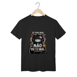 Nome do produto Camiseta Tá Tudo Bem Não Gato Ansioso Gen Z Mental Health