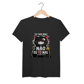 Nome do produto Camiseta Tá Tudo Bem Não Gato Ansioso Gen Z Mental Health