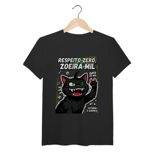 Nome do produto Camiseta Respeito Zero Zoeira Mil Gato do Mal Futebol