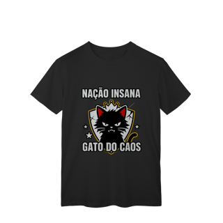 Nome do produto Camiseta Nação Insana Gato do Caos Meme Streetwear
