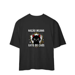 Nome do produto Camiseta Nação Insana Gato do Caos Meme Streetwear
