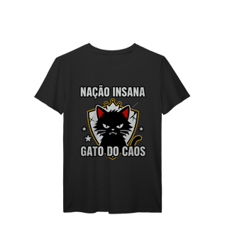 Nome do produto Camiseta Nação Insana Gato do Caos Meme Streetwear