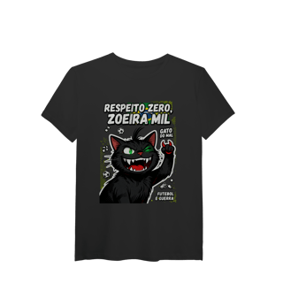Nome do produto Camiseta Respeito Zero Zoeira Mil Gato do Mal Futebol