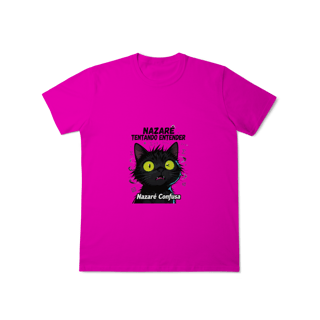 Nome do produto Camiseta Infantil NAZARÉ TENTANDO ENTENDER - CAMISETA GATO MALUCO