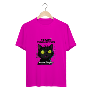 Nome do produto Camiseta Sport UV - NAZARÉ TENTANDO ENTENDER - GATO PRETO CONFUSO