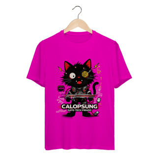 Nome do produto Camiseta Calopsung Gato Tech Pirado - Meme Tecnologia