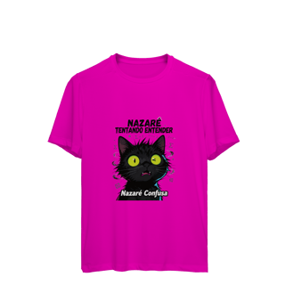 Nome do produto Camiseta Sport UV - NAZARÉ TENTANDO ENTENDER - GATO PRETO CONFUSO